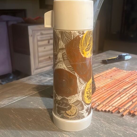 Vintage Floral Gadabout Thermos Bottle Alladin - Picture 1 of 7